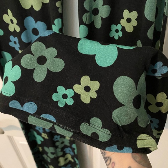 ASOS Kick Flare Floral Flower Pants Flares Leggings - Picture 10 of 10